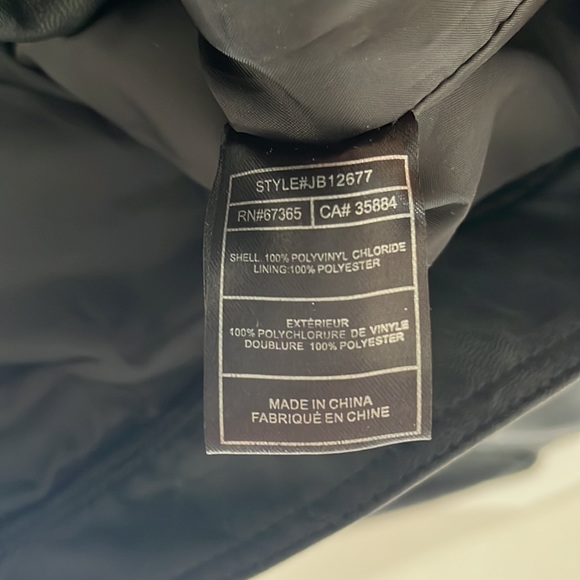 Jack by BB Dakota Faux Leather Black Jacket Medium - Picture 7 of 7